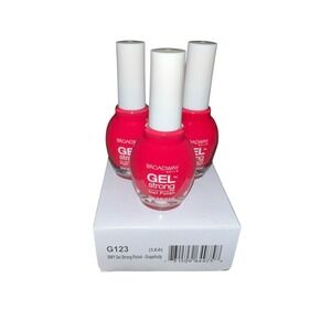 Broadway Nails New 3 Pack 13ml Gel Strong Nail Polish Grapefruity